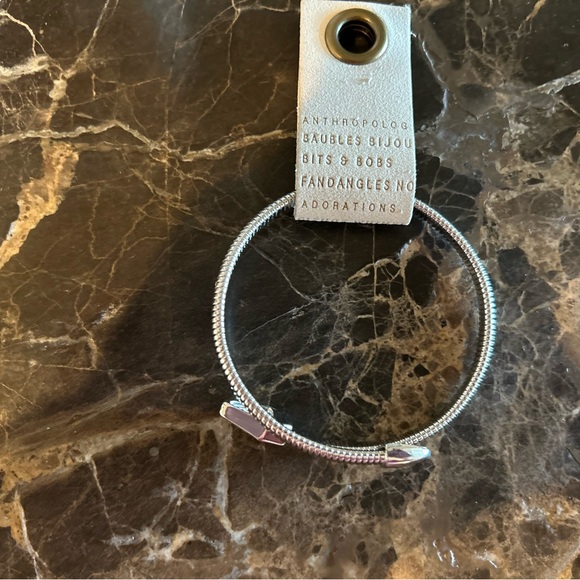 Anthropologie Stainless Steel Silver Serpent Bracelet.  NWT, 10” Stretched - Picture 4 of 6